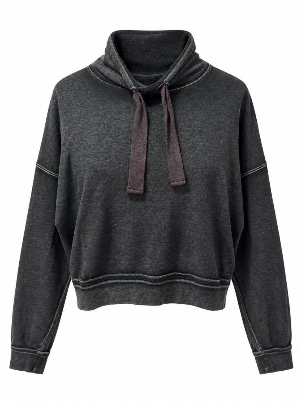 FP MOVEMENT (FREE PEOPLE) grey “Lara” cropped funnel neck sweatshirt - size xs